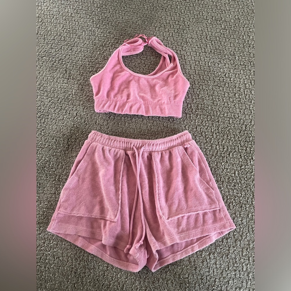 Zara shorts and sports bra set
